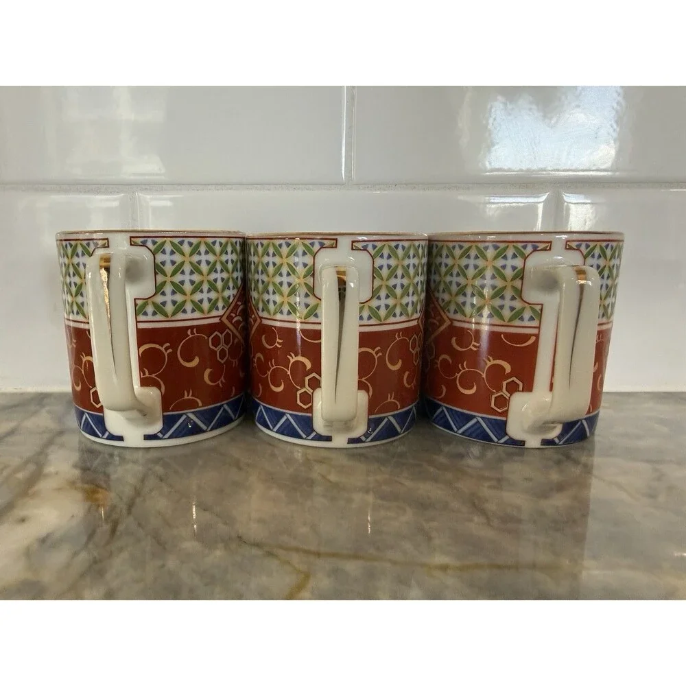Williams Sonoma Espresso Demitasse‎ Cups & Saucers Set of 3 Made in Japan New
